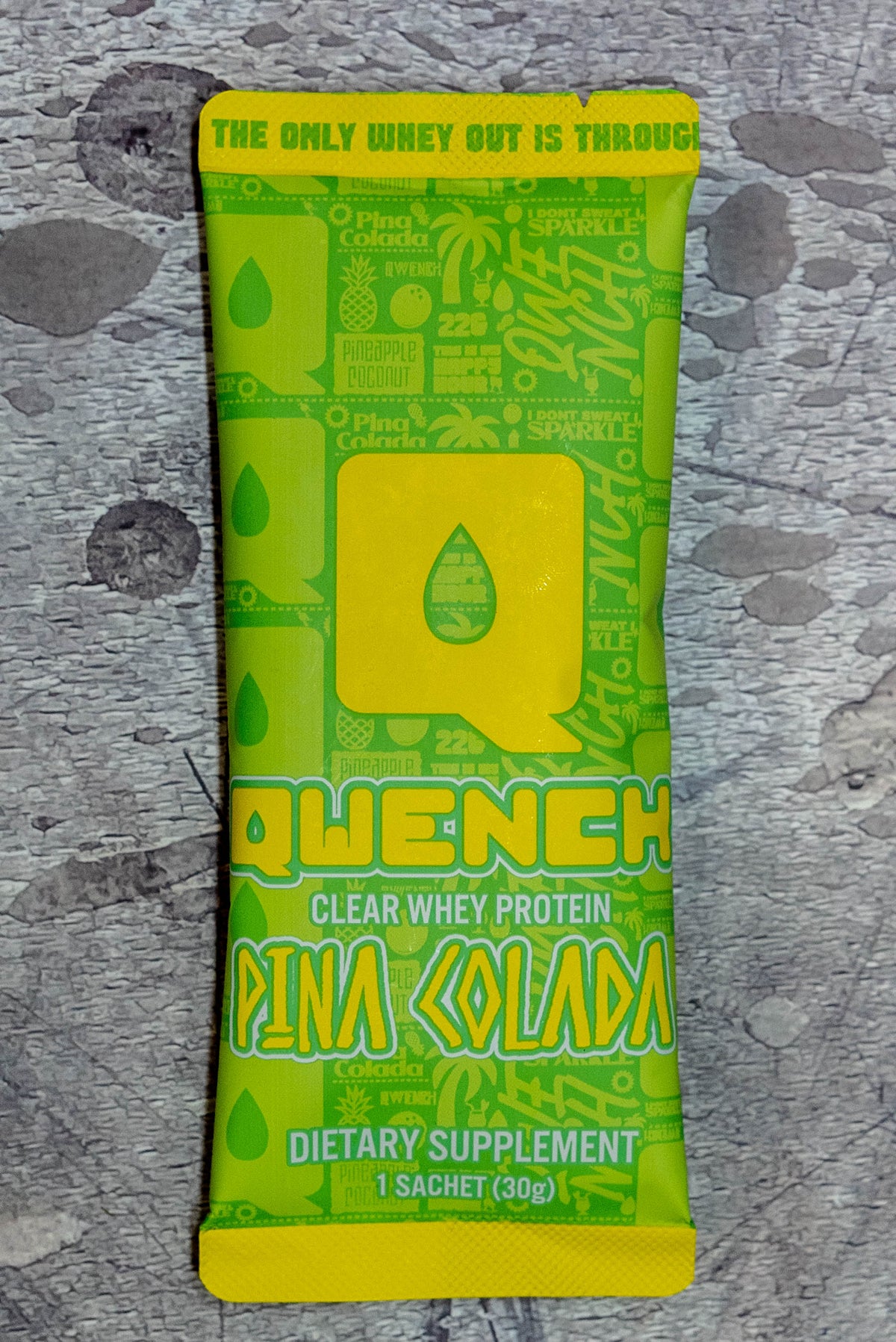 QWENCH Clear Whey Protein - Pina Colada - Tastes Like Juice - 22g packets