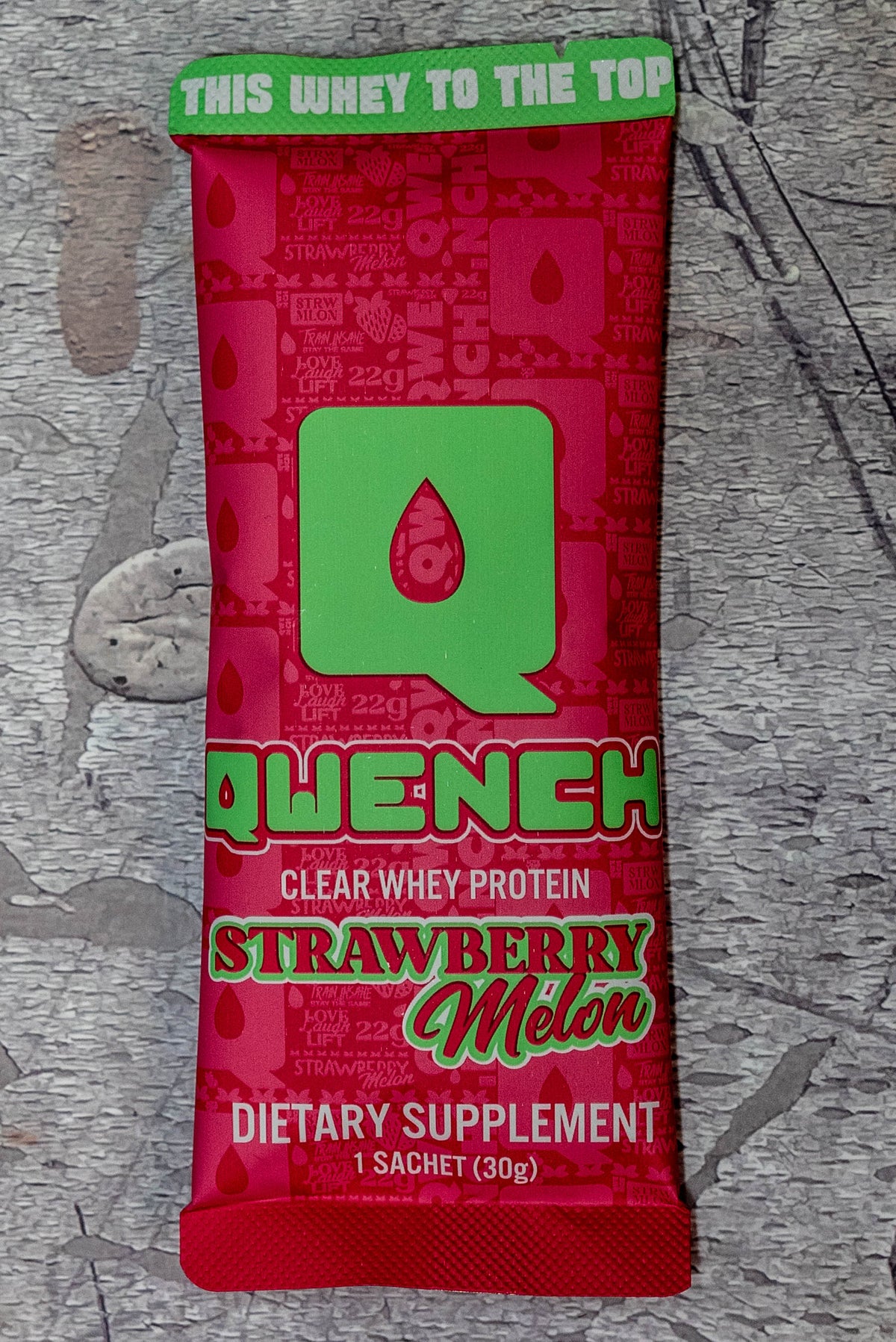 QWENCH Clear Whey Protein - Strawberry Melon- Tastes Like Juice - 22g packets