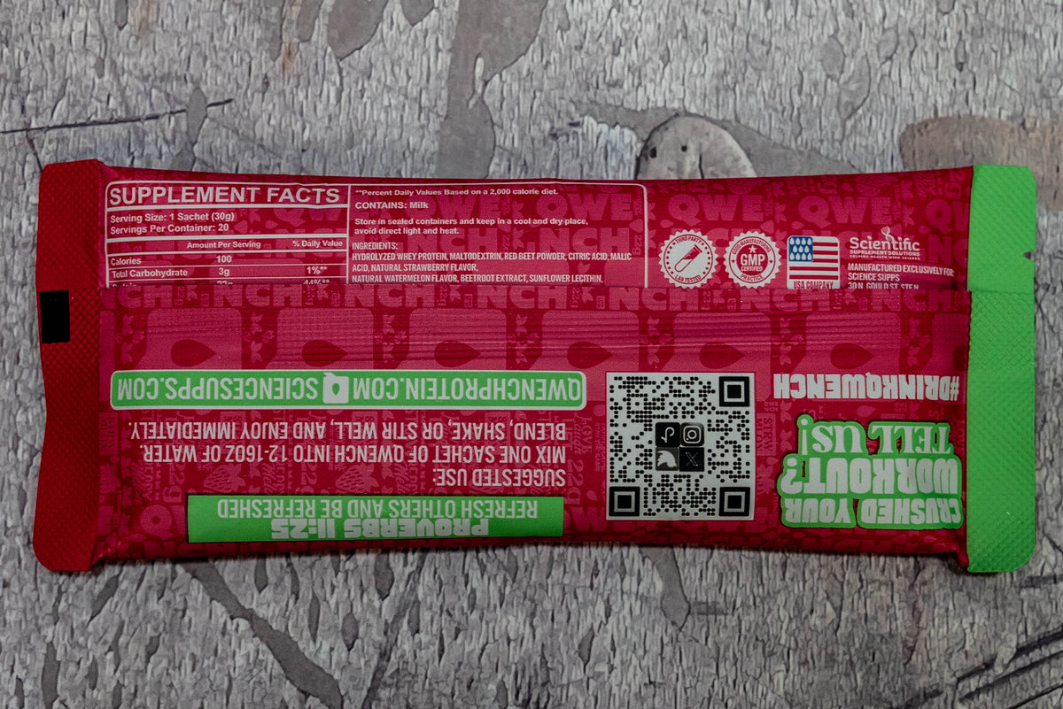 QWENCH Clear Whey Protein - Strawberry Melon- Tastes Like Juice - 22g packets