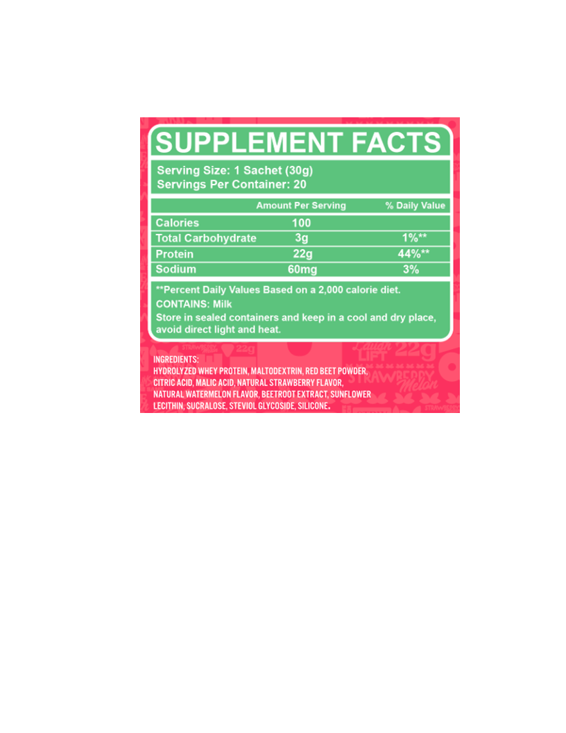 QWENCH Clear Whey Protein - Strawberry Melon- Tastes Like Juice - 22g packets