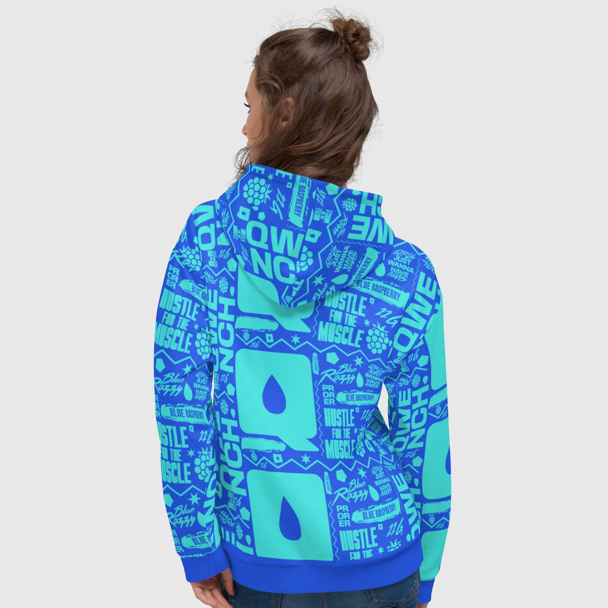 Women's Athletic Hoodie - Blue Razzy v2.0