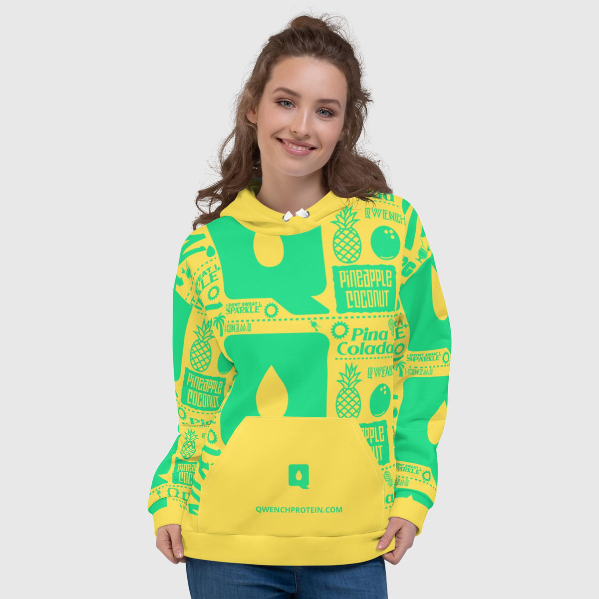 Women's Athletic Hoodie - Pina Colada v2.0