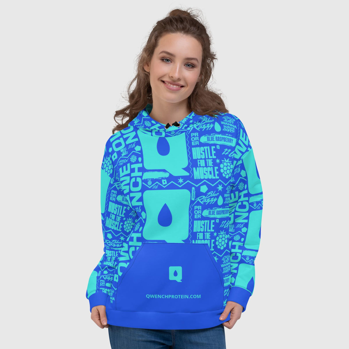 Women's Athletic Hoodie - Blue Razzy v2.0