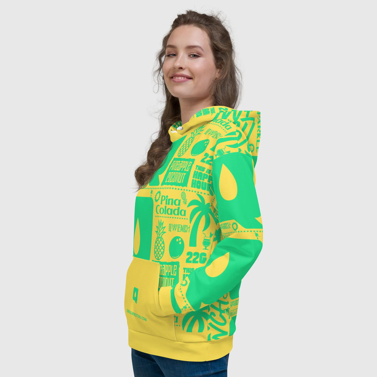 Women's Athletic Hoodie - Pina Colada v2.0