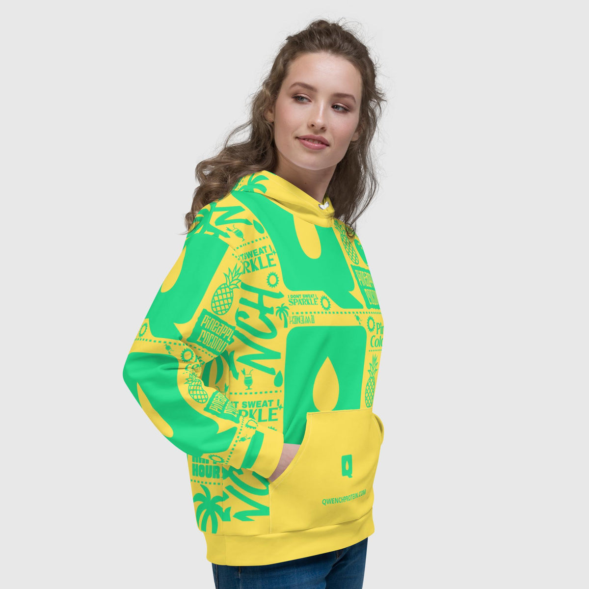 Women's Athletic Hoodie - Pina Colada v2.0