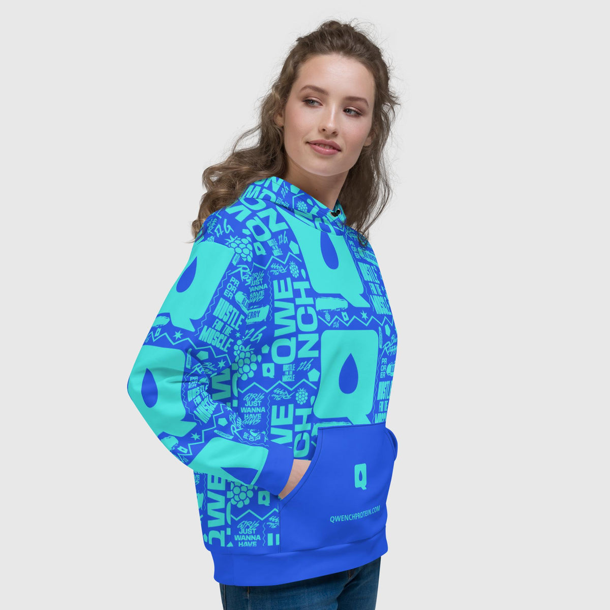 Women's Athletic Hoodie - Blue Razzy v2.0